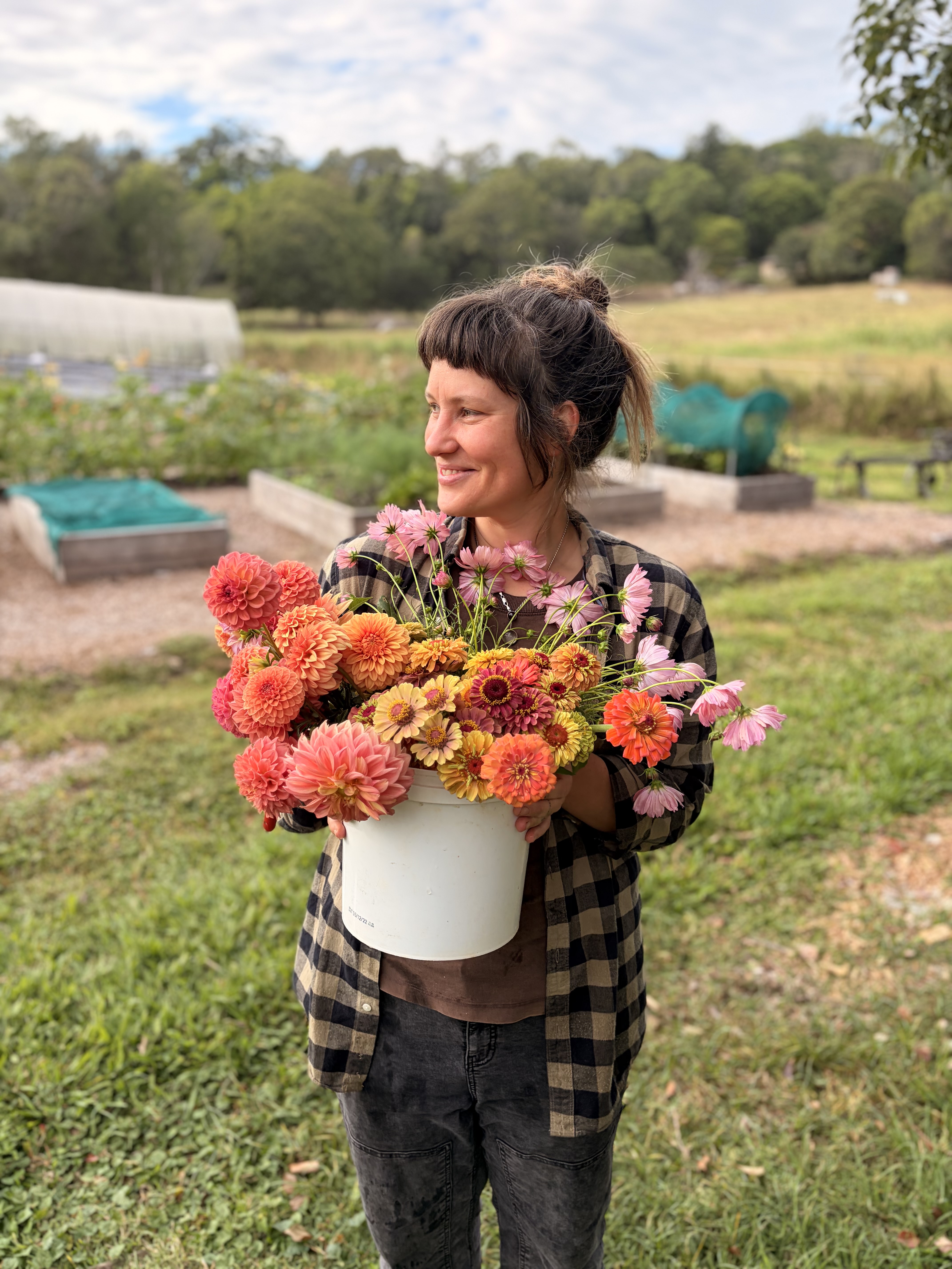 A mixed seasonal flower bunch from the farm